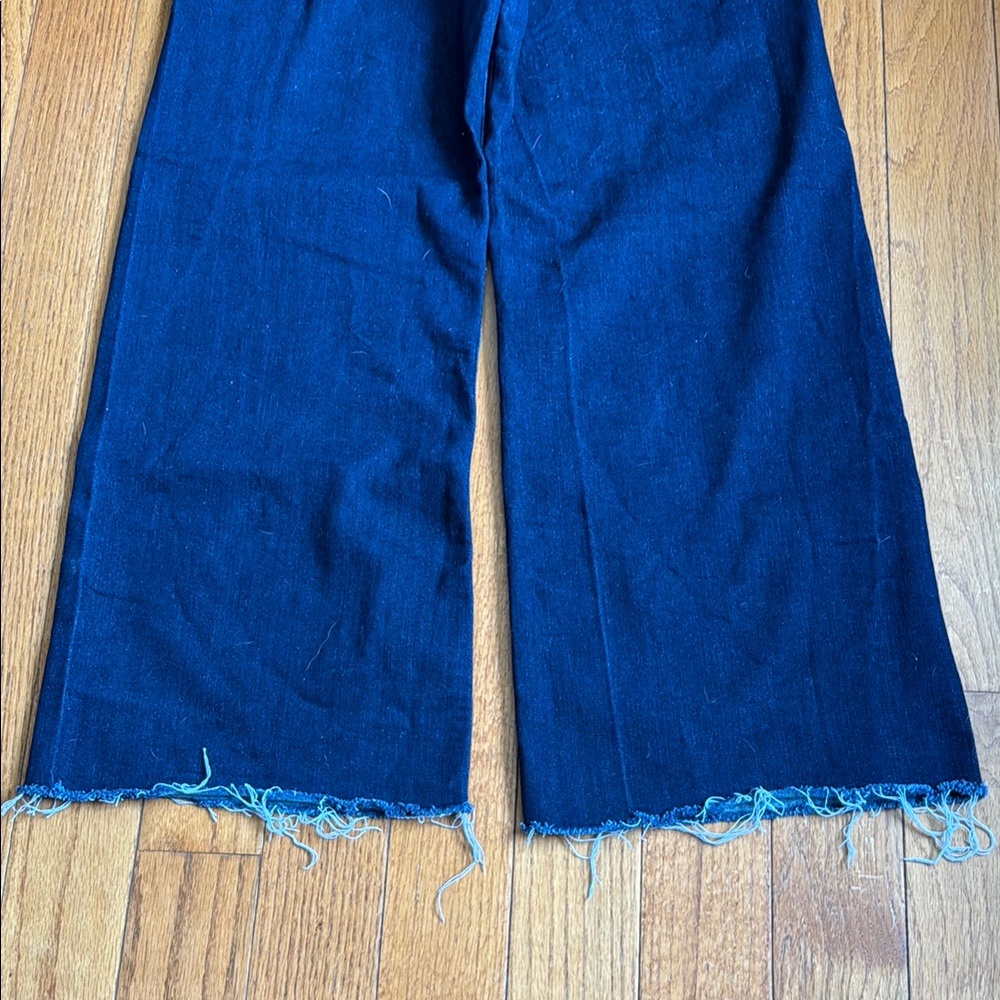 Zara women’s Dark Blue Flare & Wide Leg Jeans - Picture 5 of 7